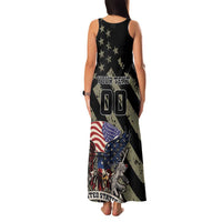 Custom Remembrance Day Family Matching Tank Maxi Dress and Hawaiian Shirt American Eagle With USA Flags - Wonder Print Shop