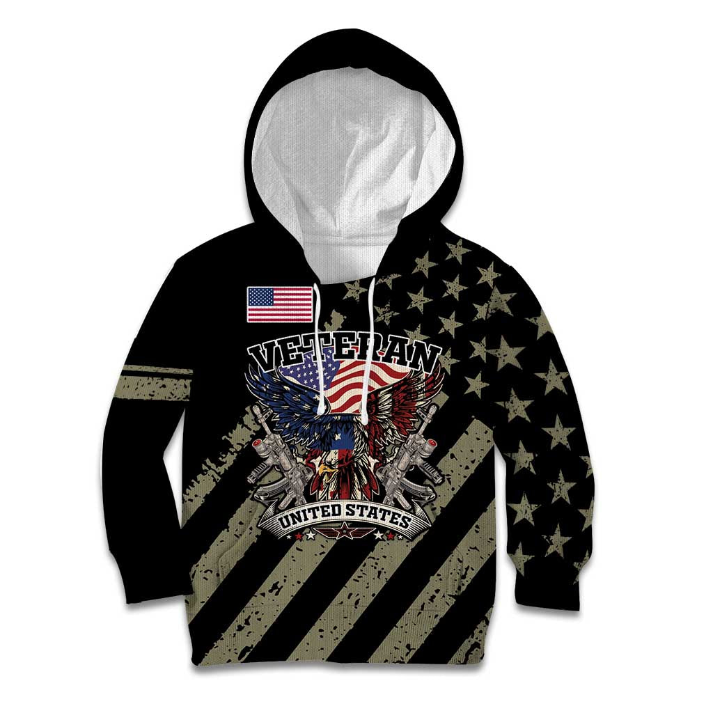 Custom Remembrance Day Kid Hoodie American Eagle With USA Flags - Wonder Print Shop