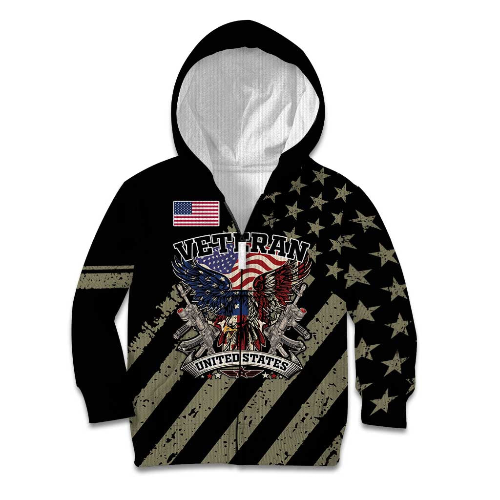 Custom Remembrance Day Kid Hoodie American Eagle With USA Flags - Wonder Print Shop