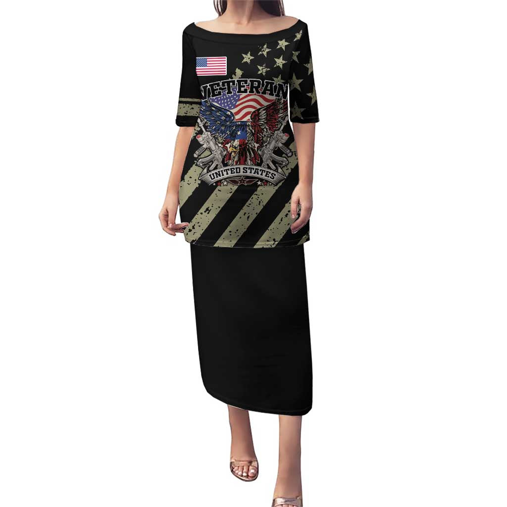 Custom Remembrance Day Puletasi American Eagle With USA Flags - Wonder Print Shop