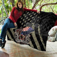 Custom Remembrance Day Quilt American Eagle With USA Flags - Wonder Print Shop