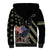 Custom Remembrance Day Sherpa Hoodie American Eagle With USA Flags - Wonder Print Shop