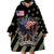 Custom Remembrance Day Wearable Blanket Hoodie American Eagle With USA Flags - Wonder Print Shop