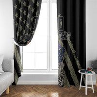 Custom Remembrance Day Window Curtain American Eagle With USA Flags - Wonder Print Shop