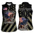 Custom Remembrance Day Women Sleeveless Polo Shirt American Eagle With USA Flags - Wonder Print Shop