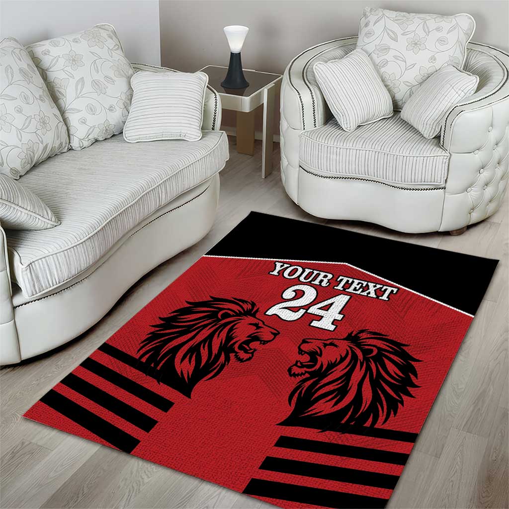 Custom Kenya Rugby Area Rug African Lion Unique Style - Wonder Print Shop