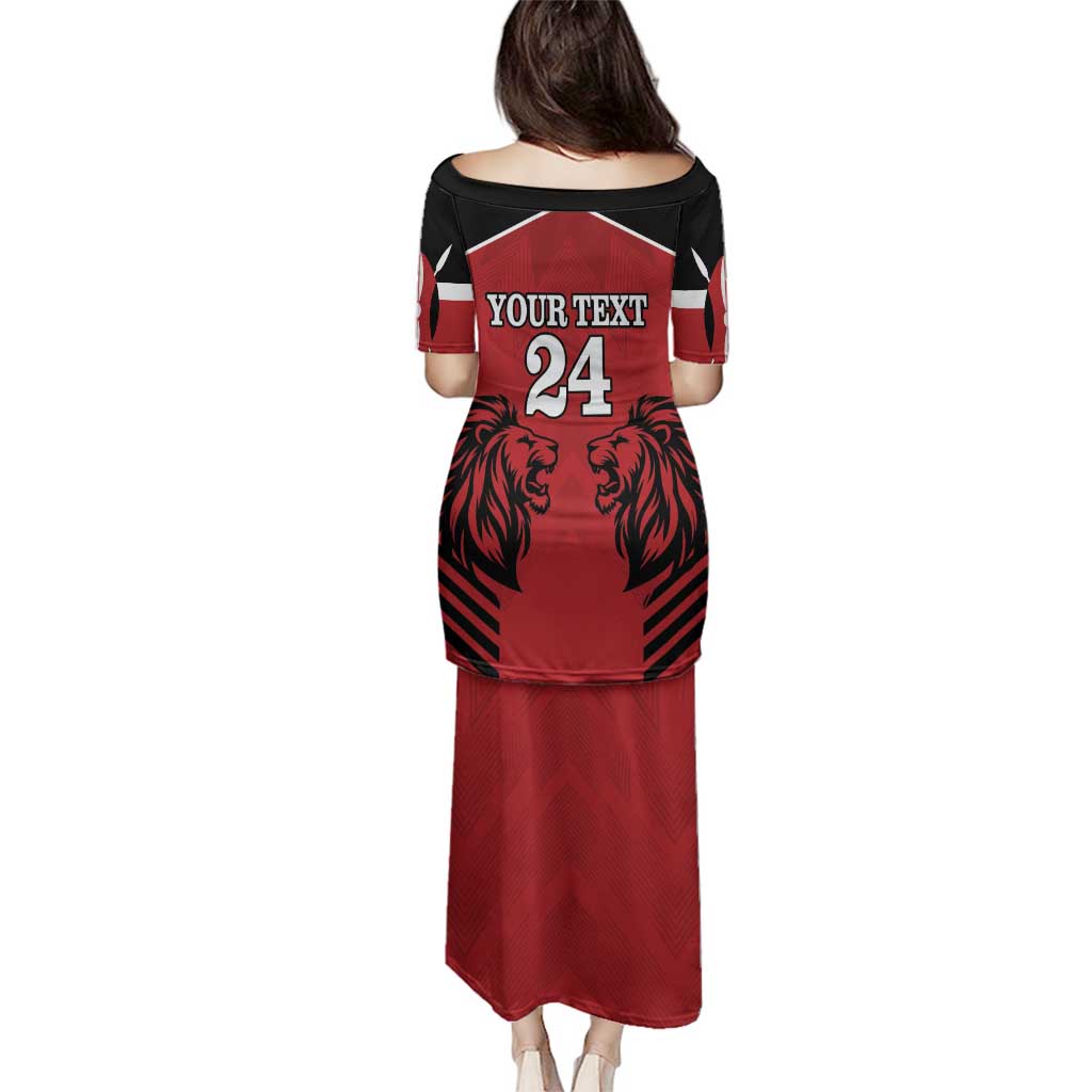 Custom Kenya Rugby Family Matching Puletasi and Hawaiian Shirt African Lion Unique Style - Wonder Print Shop