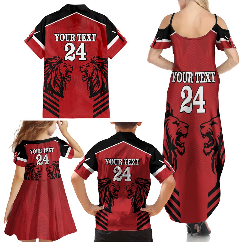 Custom Kenya Rugby Family Matching Summer Maxi Dress and Hawaiian Shirt African Lion Unique Style - Wonder Print Shop