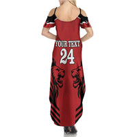 Custom Kenya Rugby Family Matching Summer Maxi Dress and Hawaiian Shirt African Lion Unique Style - Wonder Print Shop
