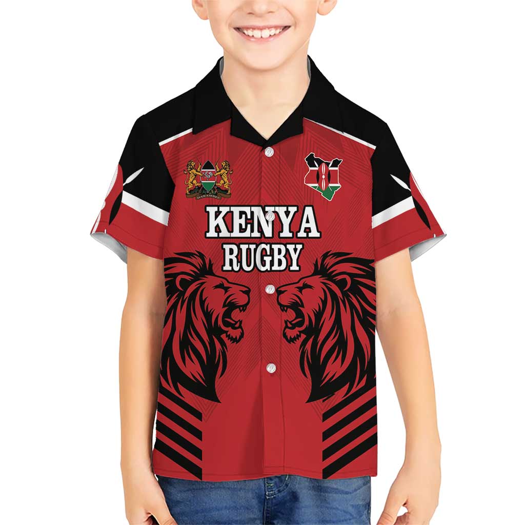Custom Kenya Rugby Hawaiian Shirt African Lion Unique Style - Wonder Print Shop