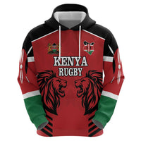 Custom Kenya Rugby Hoodie African Lion Unique Style - Wonder Print Shop