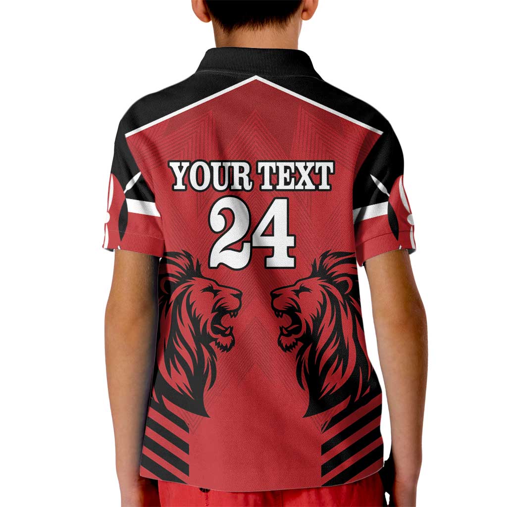 Custom Kenya Rugby Kid Polo Shirt African Lion Unique Style - Wonder Print Shop