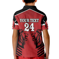 Custom Kenya Rugby Kid Polo Shirt African Lion Unique Style - Wonder Print Shop