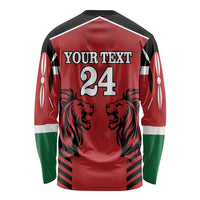 Custom Kenya Rugby Long Sleeve Shirt African Lion Unique Style - Wonder Print Shop