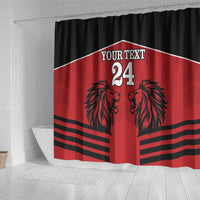 Custom Kenya Rugby Shower Curtain African Lion Unique Style