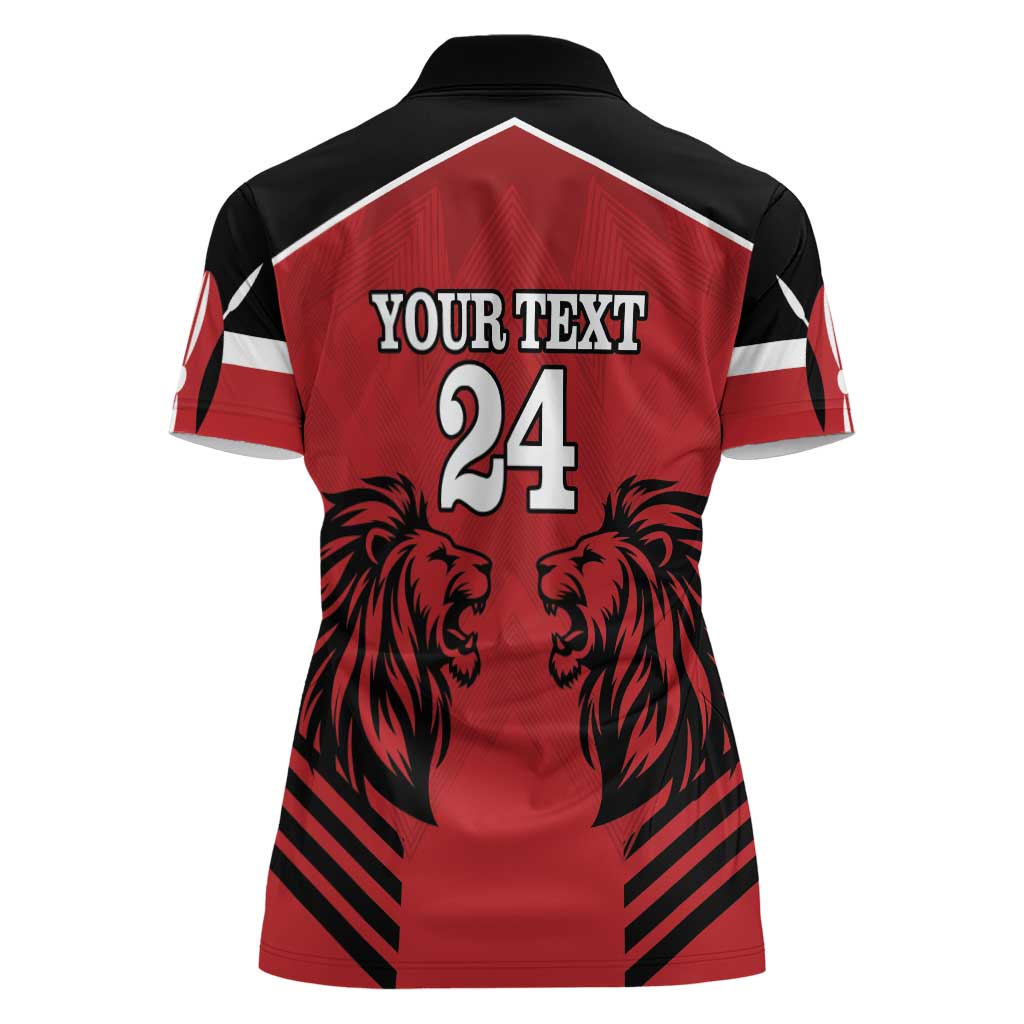 Custom Kenya Rugby Women Polo Shirt African Lion Unique Style - Wonder Print Shop