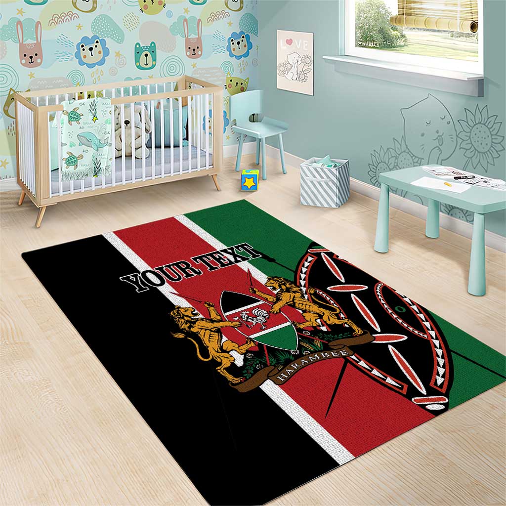 Personalized Kenya Independence Day Area Rug Let Us All Pull Together - Wonder Print Shop