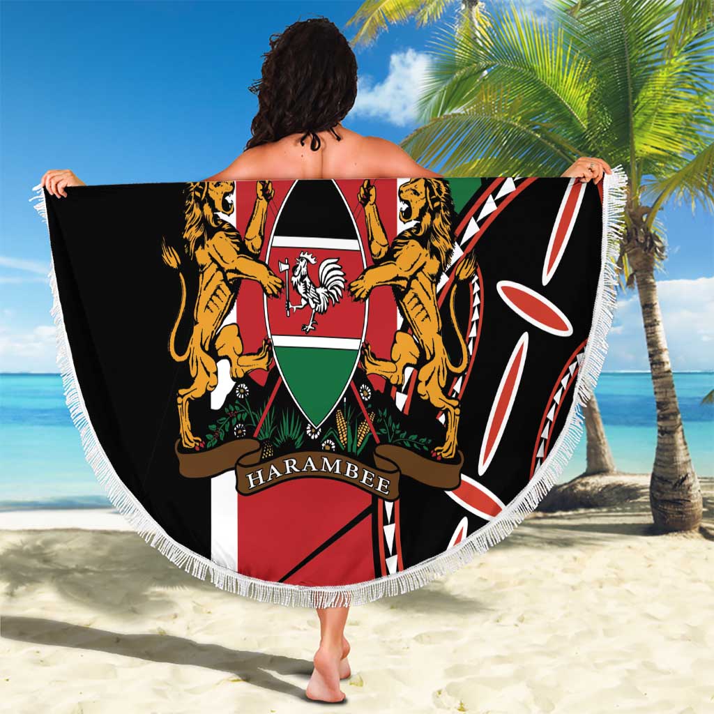 Personalized Kenya Independence Day Beach Blanket Let Us All Pull Together - Wonder Print Shop