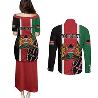 Personalized Kenya Independence Day Couples Matching Puletasi and Long Sleeve Button Shirt Let Us All Pull Together - Wonder Print Shop