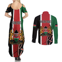Personalized Kenya Independence Day Couples Matching Summer Maxi Dress and Long Sleeve Button Shirt Let Us All Pull Together - Wonder Print Shop