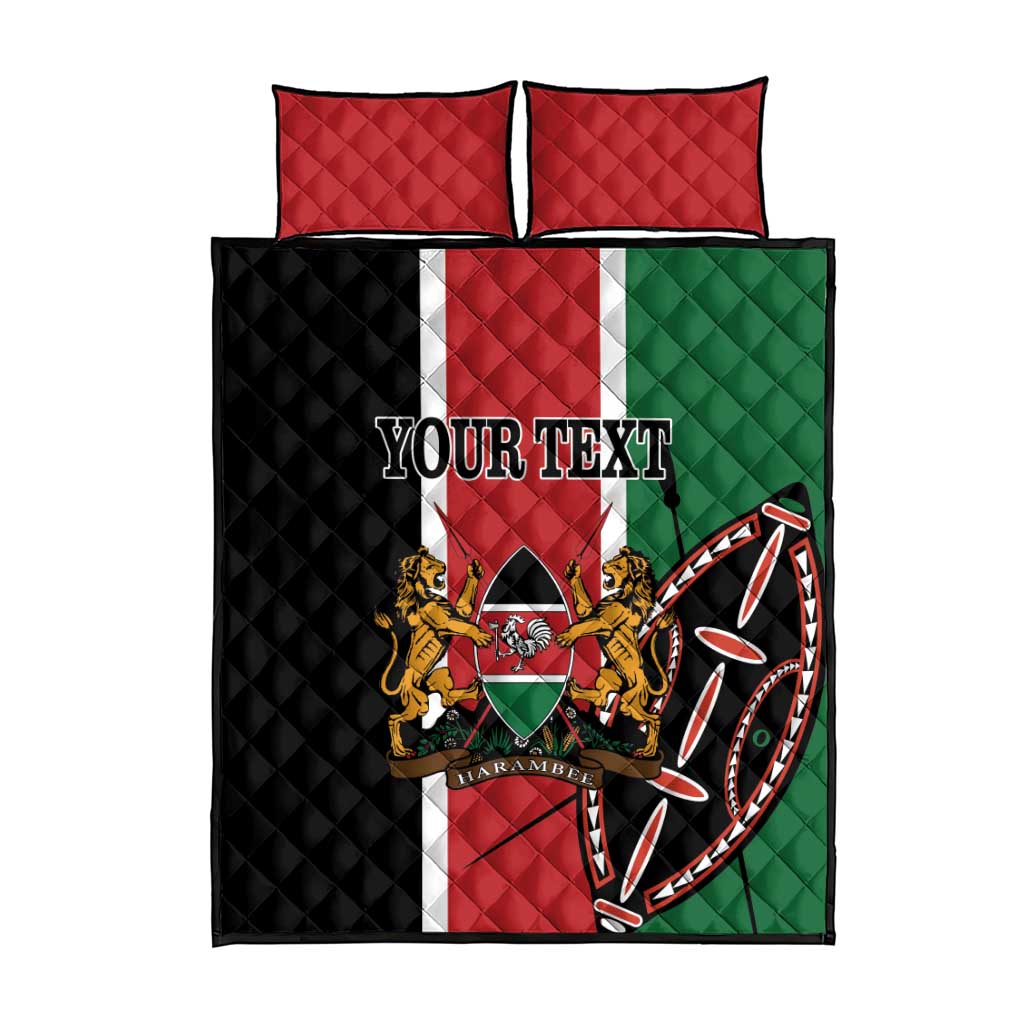 Personalized Kenya Independence Day Quilt Bed Set Let Us All Pull Together - Wonder Print Shop