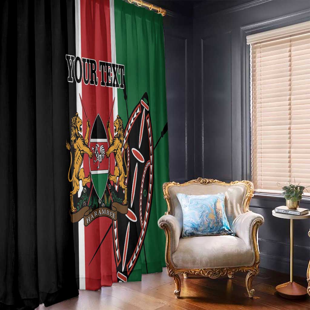 Personalized Kenya Independence Day Window Curtain Let Us All Pull Together - Wonder Print Shop