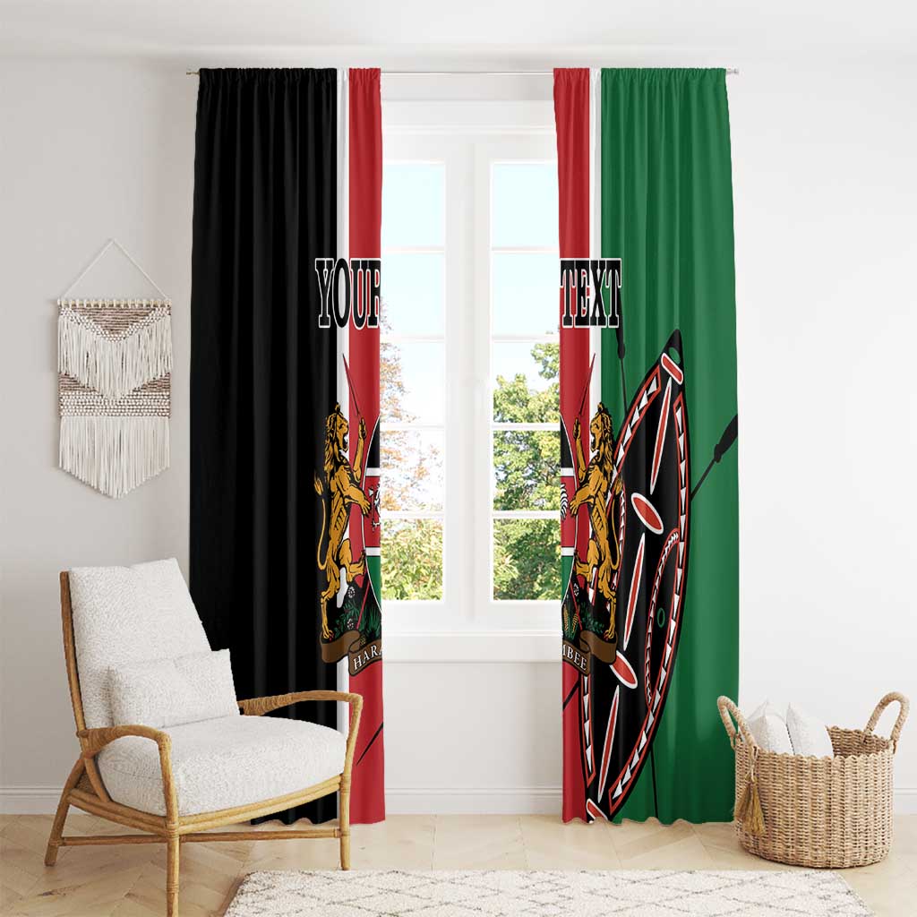 Personalized Kenya Independence Day Window Curtain Let Us All Pull Together - Wonder Print Shop