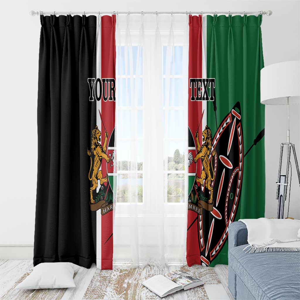 Personalized Kenya Independence Day Window Curtain Let Us All Pull Together - Wonder Print Shop