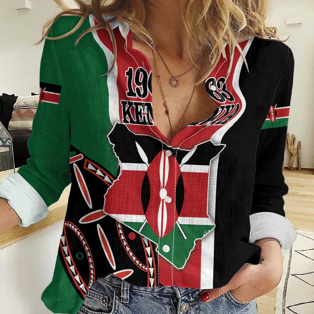Personalized Kenya Independence Day Women Casual Shirt Let Us All Pull Together - Wonder Print Shop