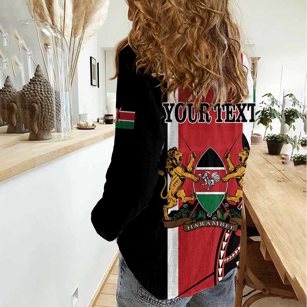 Personalized Kenya Independence Day Women Casual Shirt Let Us All Pull Together - Wonder Print Shop