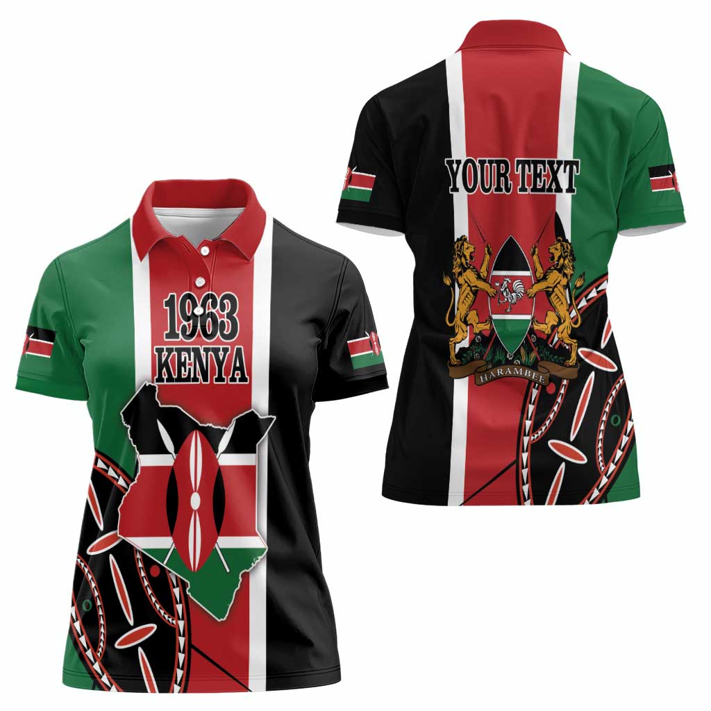Personalized Kenya Independence Day Women Polo Shirt Let Us All Pull Together - Wonder Print Shop