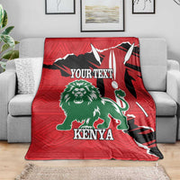 Personalized Kenya Independence Day Blanket Angry Lion - Happy Jamhuri Day 1963