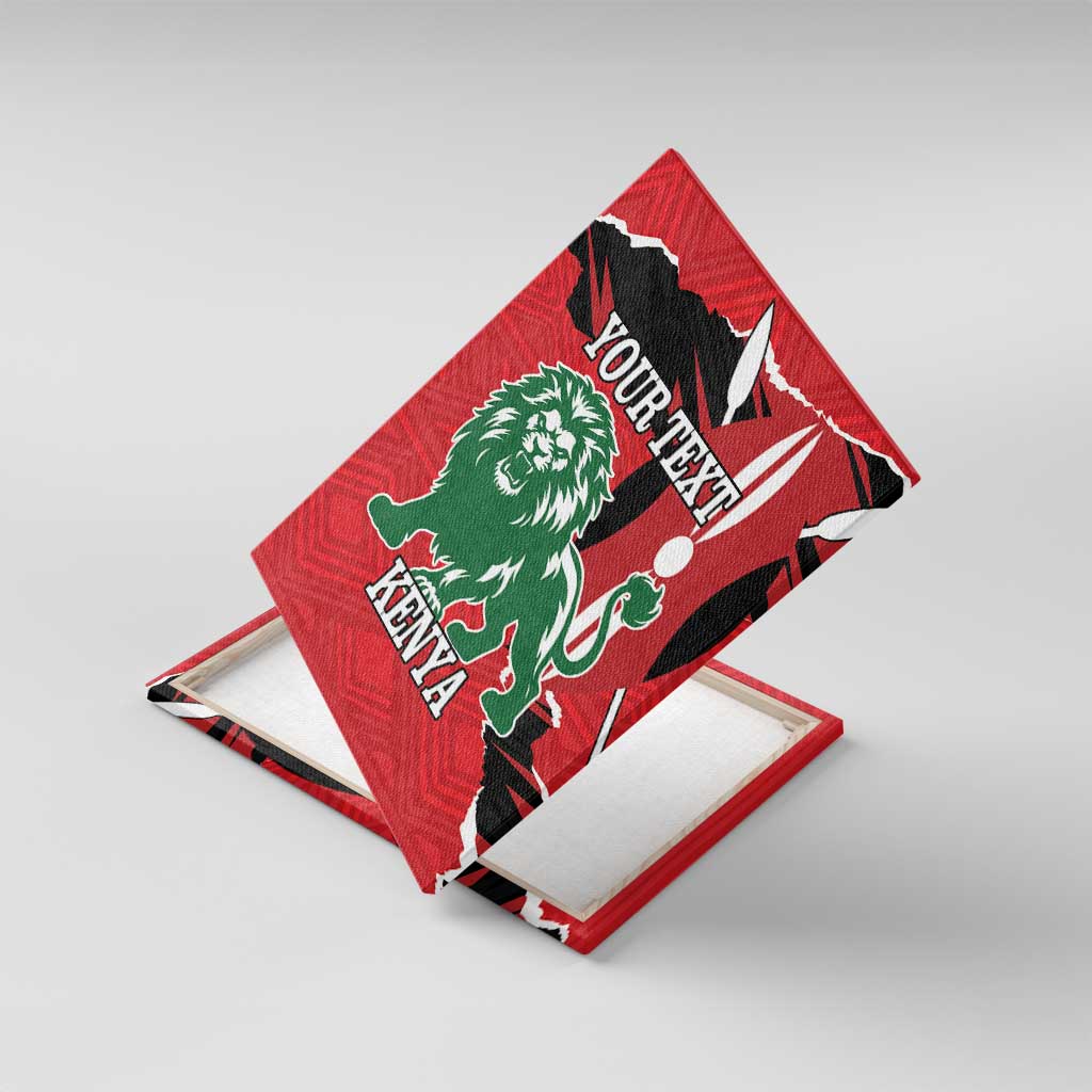 Personalized Kenya Independence Day Canvas Wall Art Angry Lion - Happy Jamhuri Day 1963 - Wonder Print Shop