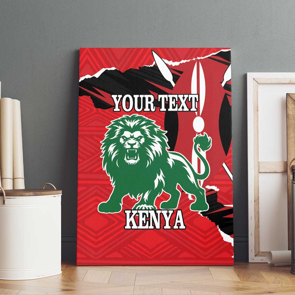 Personalized Kenya Independence Day Canvas Wall Art Angry Lion - Happy Jamhuri Day 1963 - Wonder Print Shop