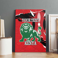 Personalized Kenya Independence Day Canvas Wall Art Angry Lion - Happy Jamhuri Day 1963 - Wonder Print Shop