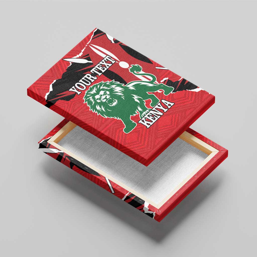 Personalized Kenya Independence Day Canvas Wall Art Angry Lion - Happy Jamhuri Day 1963 - Wonder Print Shop