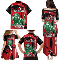 Personalized Kenya Independence Day Family Matching Puletasi and Hawaiian Shirt Angry Lion - Happy Jamhuri Day 1963 - Wonder Print Shop