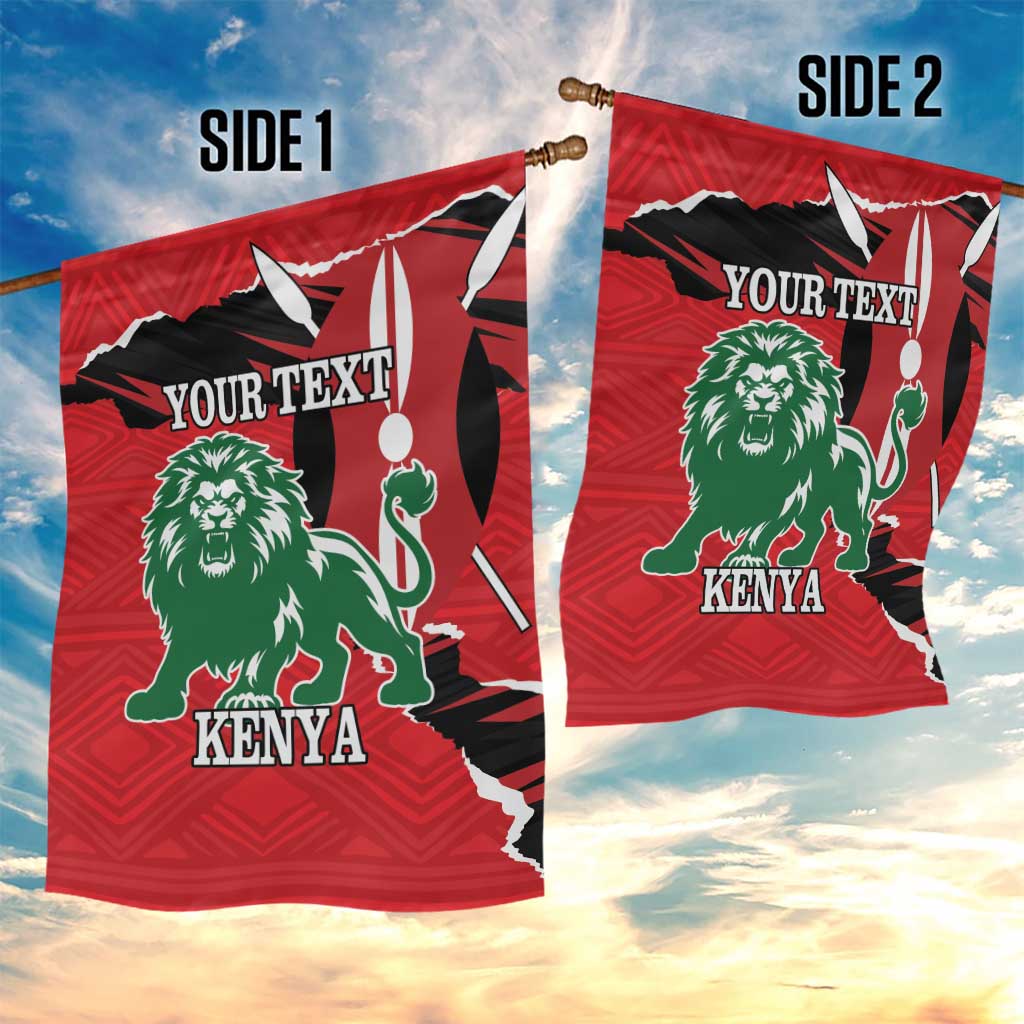 Personalized Kenya Independence Day Garden Flag Angry Lion - Happy Jamhuri Day 1963 - Wonder Print Shop