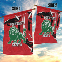 Personalized Kenya Independence Day Garden Flag Angry Lion - Happy Jamhuri Day 1963 - Wonder Print Shop