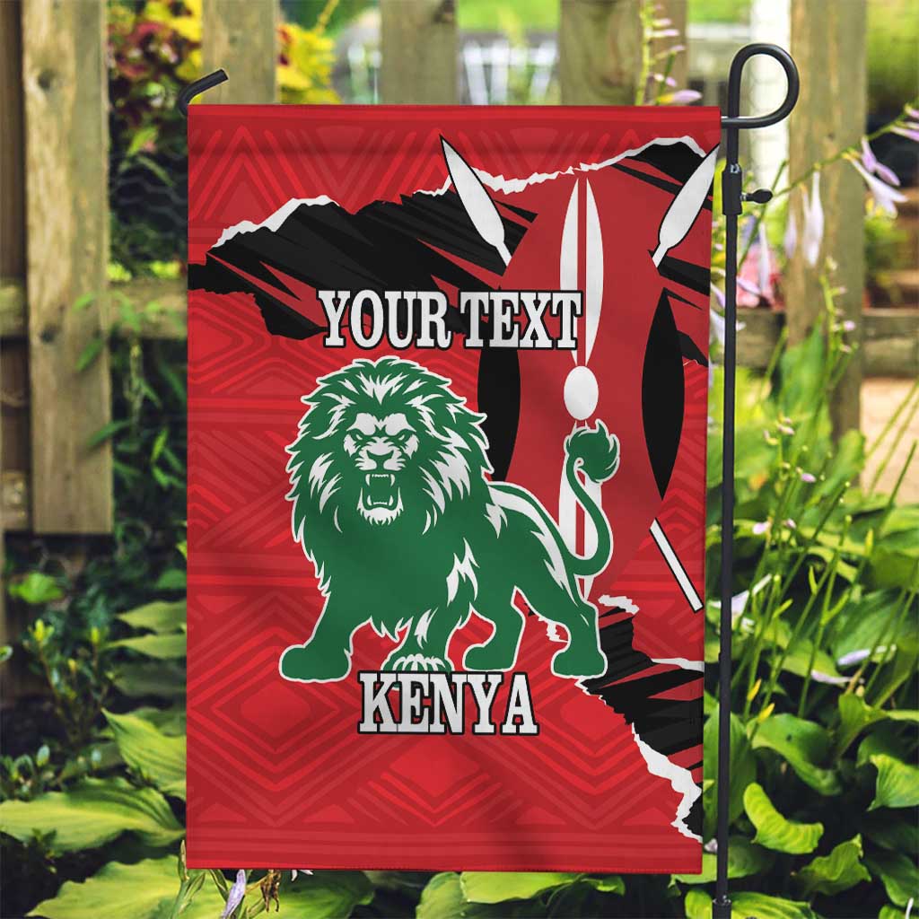 Personalized Kenya Independence Day Garden Flag Angry Lion - Happy Jamhuri Day 1963 - Wonder Print Shop