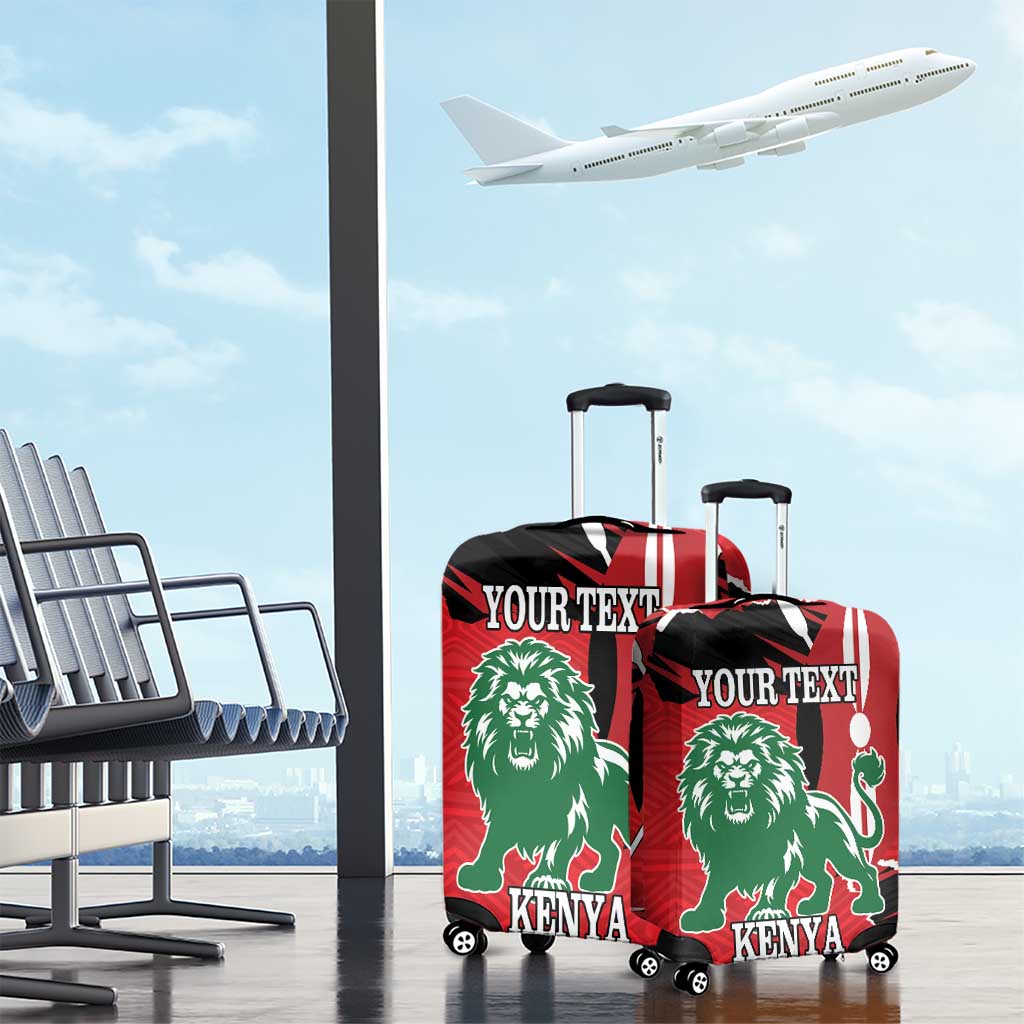 Personalized Kenya Independence Day Luggage Cover Angry Lion - Happy Jamhuri Day 1963 - Wonder Print Shop