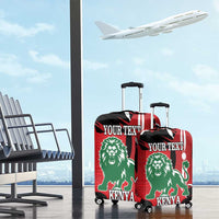 Personalized Kenya Independence Day Luggage Cover Angry Lion - Happy Jamhuri Day 1963 - Wonder Print Shop