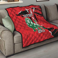 Personalized Kenya Independence Day Quilt Angry Lion - Happy Jamhuri Day 1963 - Wonder Print Shop
