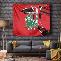 Personalized Kenya Independence Day Tapestry Angry Lion - Happy Jamhuri Day 1963 - Wonder Print Shop