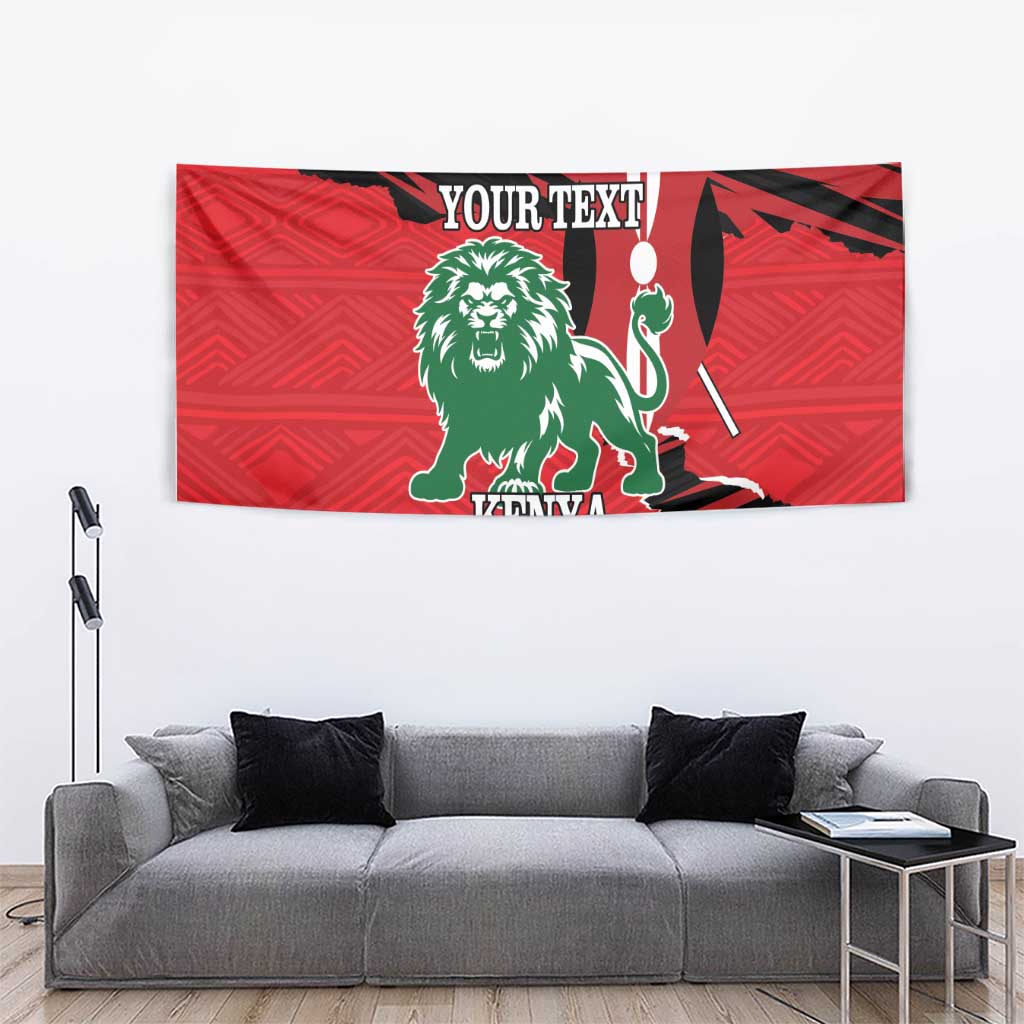 Personalized Kenya Independence Day Tapestry Angry Lion - Happy Jamhuri Day 1963 - Wonder Print Shop