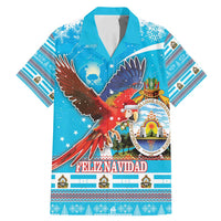Honduras Christmas Family Matching Mermaid Dress and Hawaiian Shirt Scarlet Macaw Feliz Navidad - Wonder Print Shop