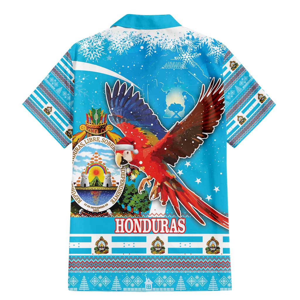 Honduras Christmas Family Matching Mermaid Dress and Hawaiian Shirt Scarlet Macaw Feliz Navidad - Wonder Print Shop