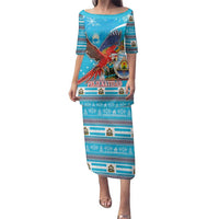 Honduras Christmas Family Matching Puletasi and Hawaiian Shirt Scarlet Macaw Feliz Navidad - Wonder Print Shop