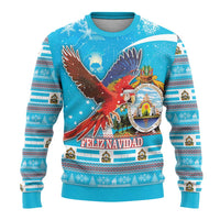 Honduras Christmas Ugly Christmas Sweater Scarlet Macaw Feliz Navidad - Wonder Print Shop