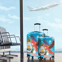 Honduras Christmas Luggage Cover Scarlet Macaw Feliz Navidad - Wonder Print Shop